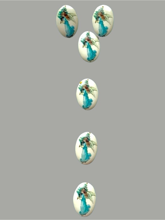 Source Unknown Jewelry - 4 Christmas Angel Button Covers & 2 Clip On Earrings